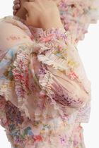 Floral Diamond Ruffle Ballerina Dress