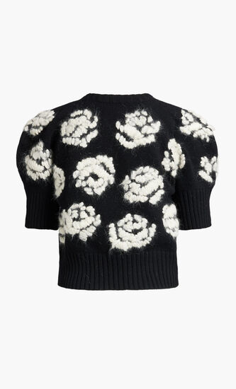 ROSE-EMBROIDERED SWEATER
