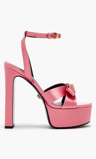Gianni Ribbon Satin Sandals
