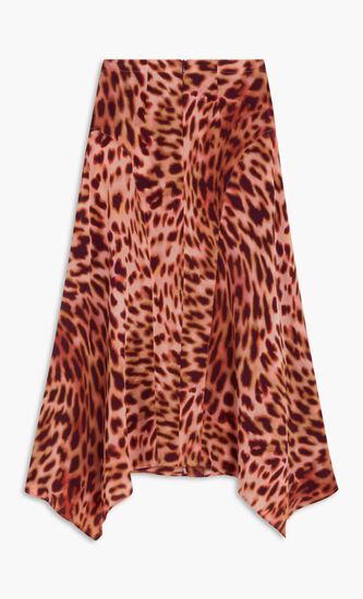 SKIRT CHEETAH PRINT SILK CDC