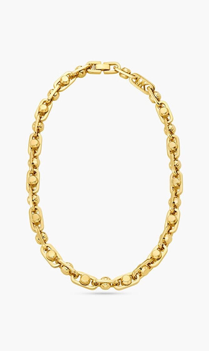 Astor Large Precious Metal-Plated Brass Link Necklace