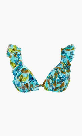 Butterflies Ruffle Swim Top
