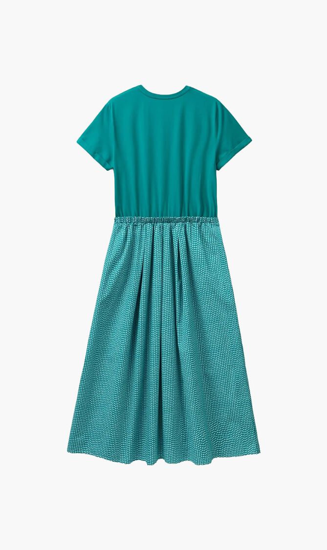 Long Dress with Printed Skirt