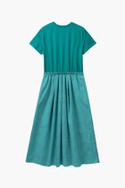 Long Dress with Printed Skirt