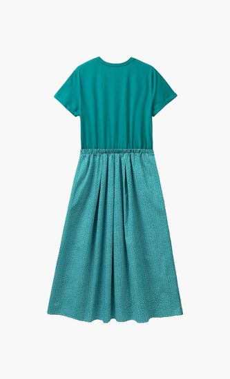 Long Dress with Printed Skirt