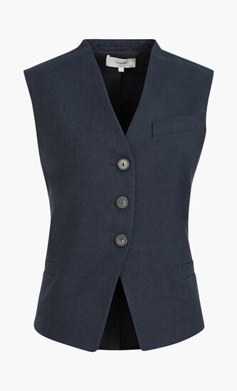 Linen Blend Vest
