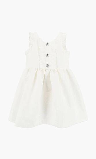 RHIANNON JACQUARD DRESS SNOWDROP