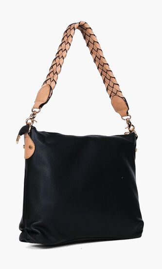 Solid Leather Shoulder Bag