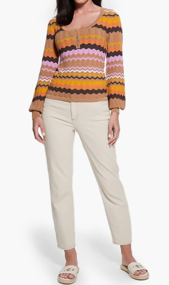 Virginia Chevron Henley Swtr