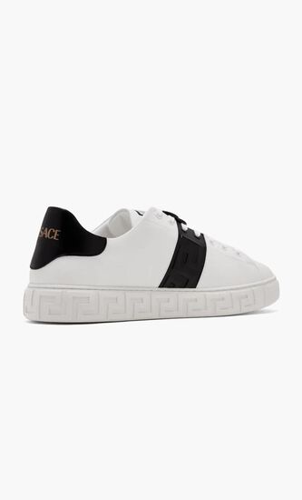 Greca Leather Sneakers