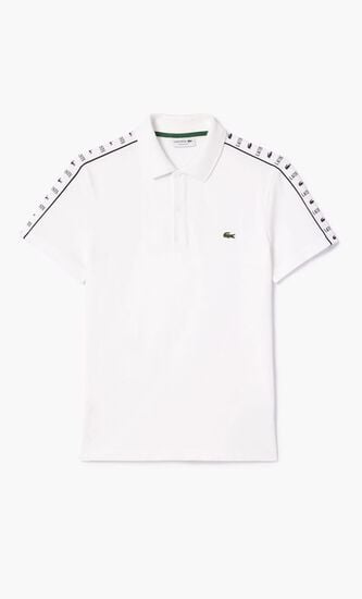 Contrast Stripe Pique Polo Shirt