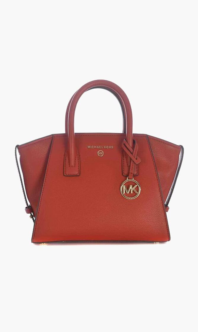 Avril Small Leather Top Zip Satchel