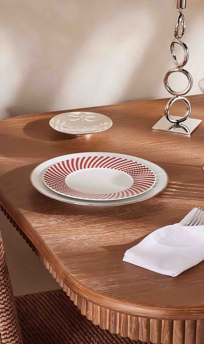 Madison 6 Dessert Plate Round Red 21cm