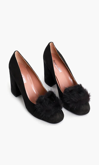 Suede Fur Pumps