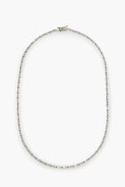 CKJ 10 CTTW BAGUETTEROUND CZ THIN NECKLACE