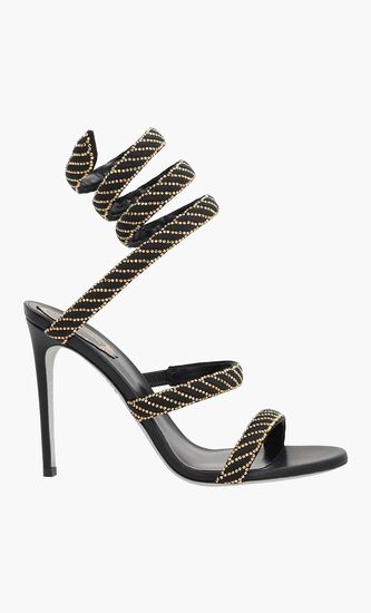 Cleo Embellished Satin Sandals
