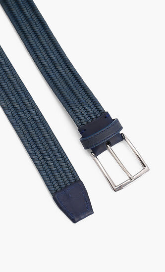 حزام جلد بتصميم منسوج
