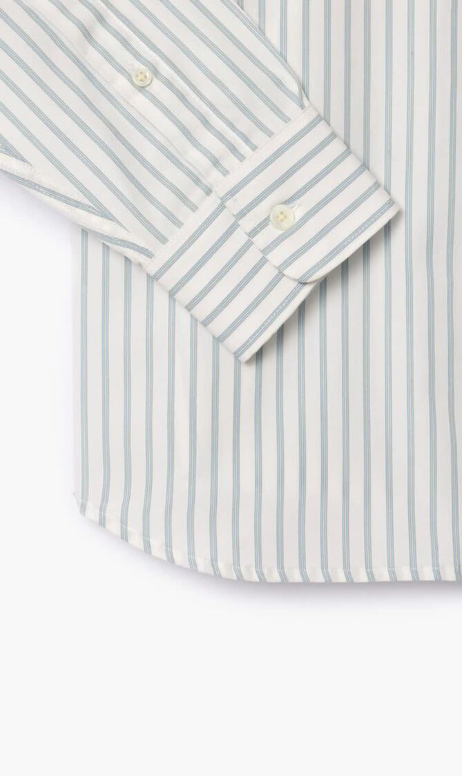 Striped Cotton Poplin Long-Sleeve Shirt