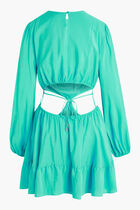 ISSY SOLID COVER UPS CUT OUT L/S MINI DRESS ISSY SOLID COVER UPS CUT OUT L/S MINI DRESS