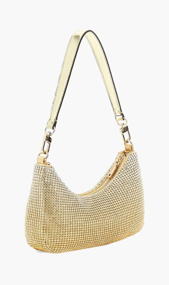 ZALINA MINI TOP ZIP SHLDR BAG GOL