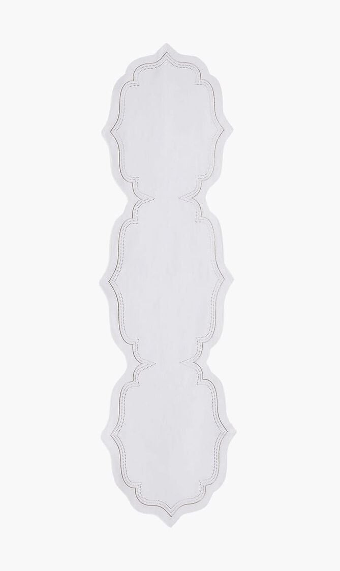 Alcazar Table Runner White