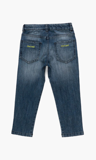 Embroidered Mini Logo Jeans