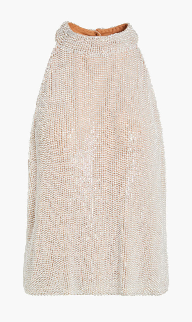 BEAD MOCK NECK