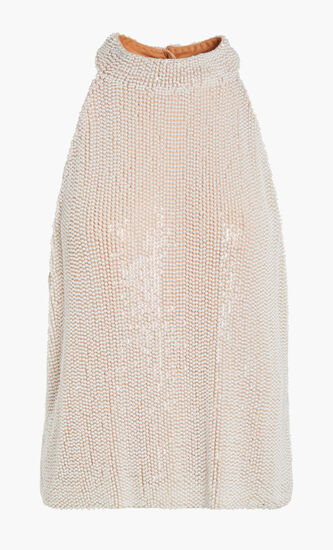 BEAD MOCK NECK