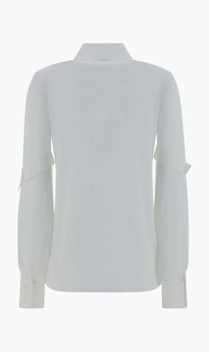 POPLINE STRAPS SHIRT WHITE WHITE