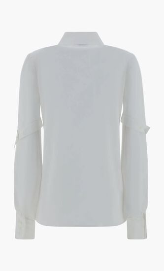 POPLINE STRAPS SHIRT WHITE WHITE