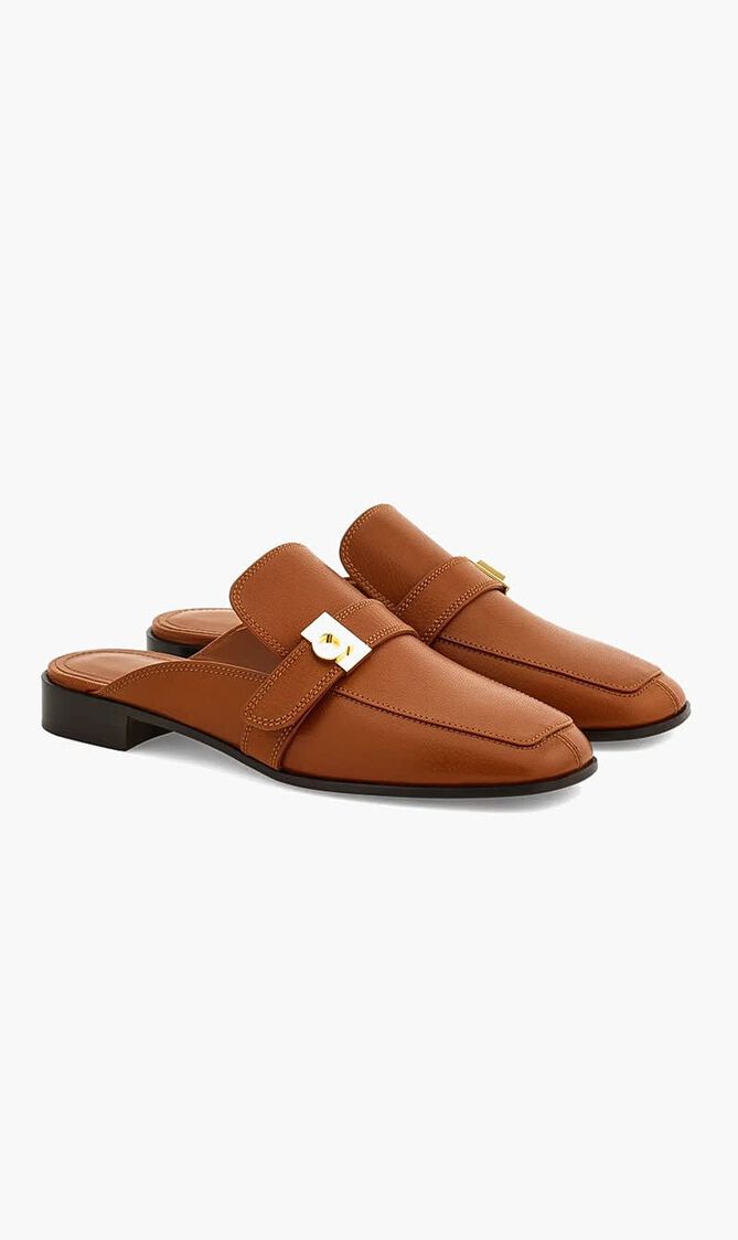 Hug Buckle Loafer Mule