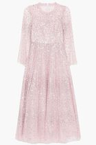 Scatter Dot Round Neck Ankle Gown