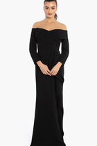 فستان سهرة مكشوف الكتفين