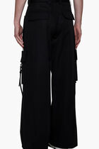 BUCKLES COT CARGO PANT BLACK NO COLOR BUCKLES COT CARGO PANT BLACK NO COLOR