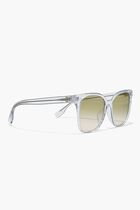 CLEAR FRAME WITH LIGHT BROWN GRADIENT LIGHT GREEN LENS 53