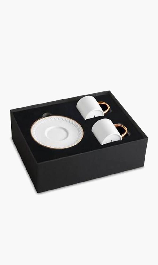 Neptune Espresso Cup and Saucer, Set of 2
