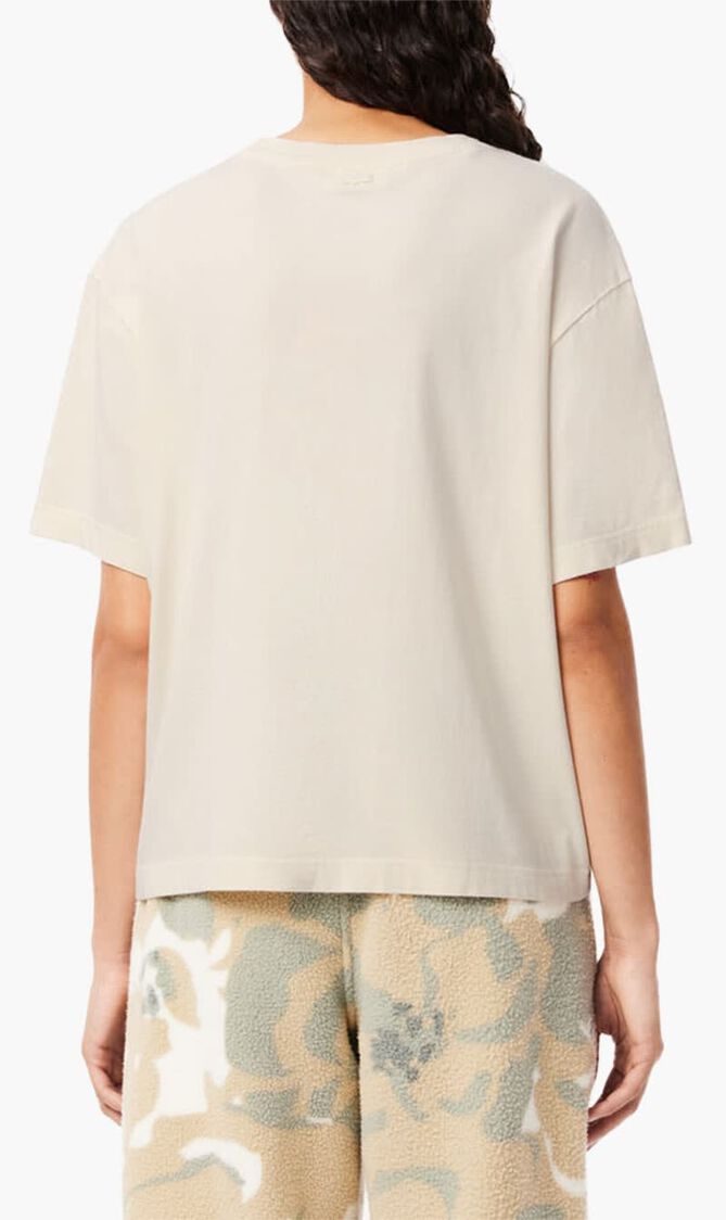 Oversized Wash Effect Badge T-shirt