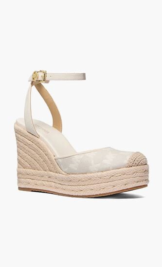Larissa Logo Jacquard Espadrille Wedge Larissa Logo Jacquard Espadrille Wedge