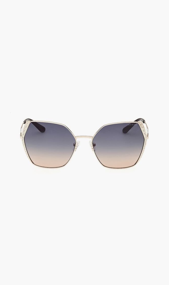 METAL SUN GLASSES F GOLDOTHER GRADIENT BLUE