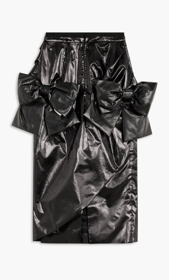 BLACK MIDI SKIRT
