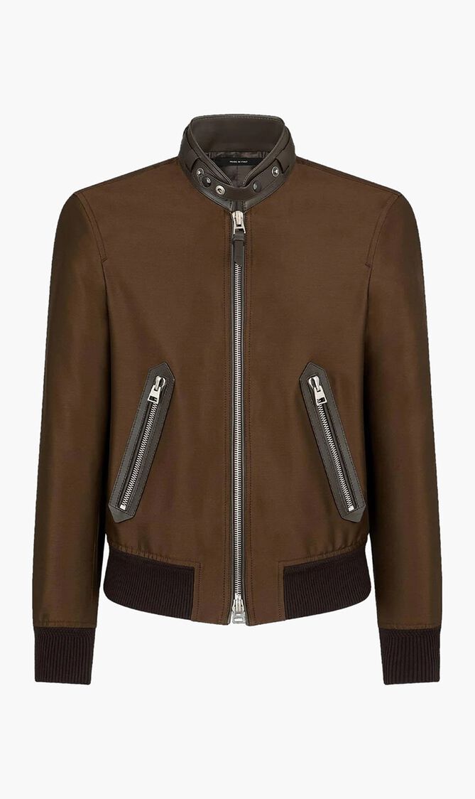 Wool and Silk Biker Jacket