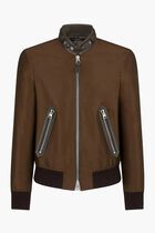 Wool and Silk Biker Jacket