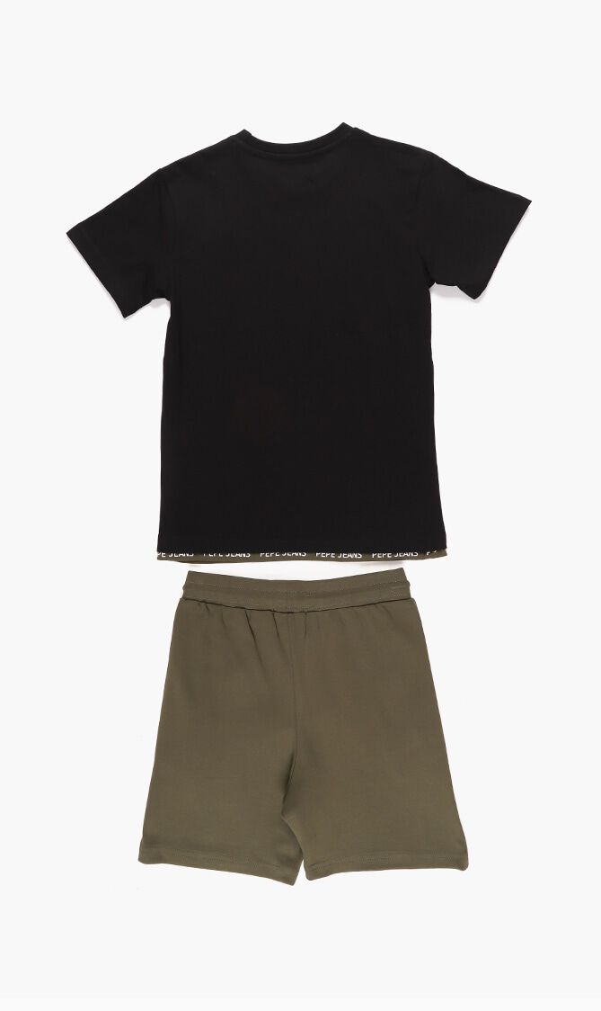 Alvaro Solid Jersey T-shirt and Shorts Set