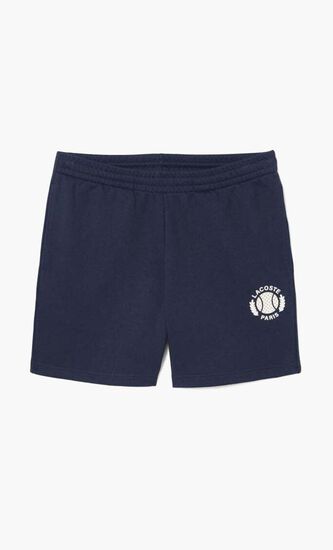 Regular Fit 3d Print Fleece Shorts