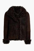 CURLY SHEARLING LEATHER-FUR