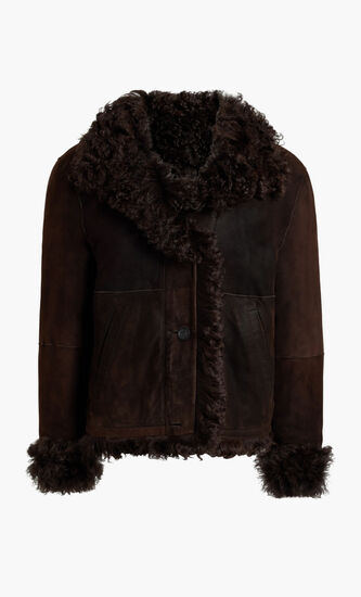 CURLY SHEARLING LEATHER-FUR