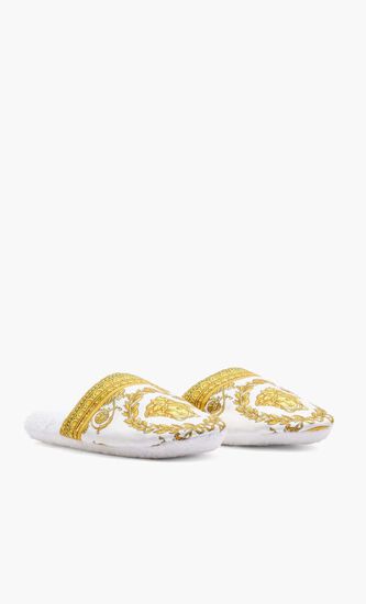 I LOVE BAROQUE BATHROBE WHITE