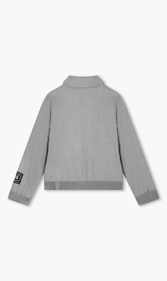 Jacket with Zip and Classic Collar