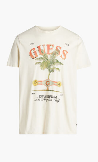 SS BSC GUESS LABEL LOGO TEE