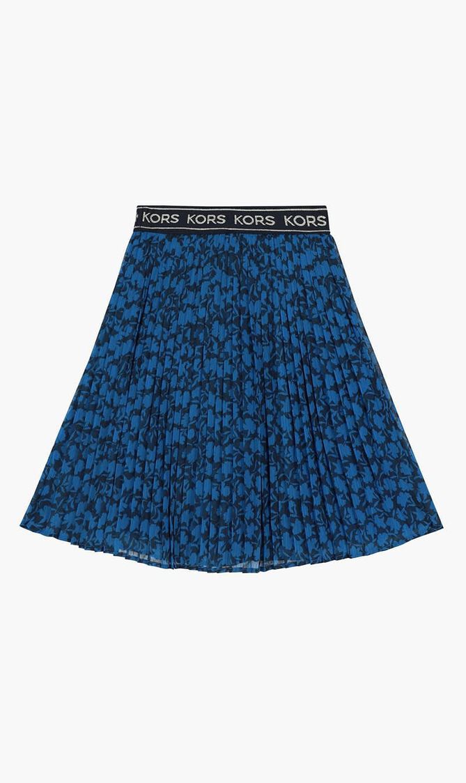 Pleated Floral Skirt